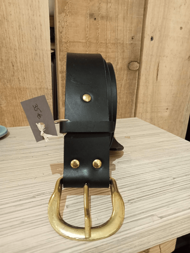 Ceinture noire unisexe - Taille 40